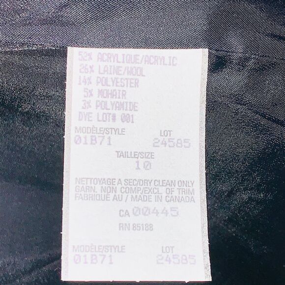 Louben Boucle Jacket Women's 10 NWT Tweed Blue Gray MSRP $285.00 Midnight - Picture 5 of 11